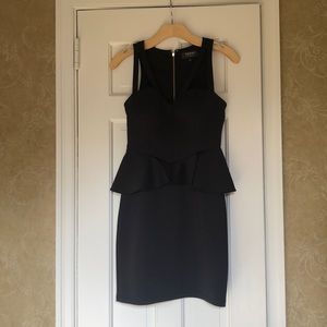 Guess Black Peplum Dress